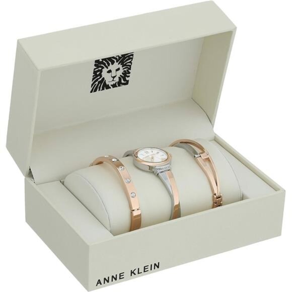 Anne Klein Women's Premium Crystal Accented Bangle Watch Set, AK/2245 - Picture 2 of 6